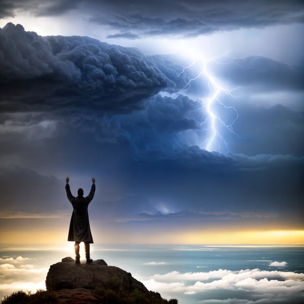 Fotos tempestade pessoa bracos ceu paz