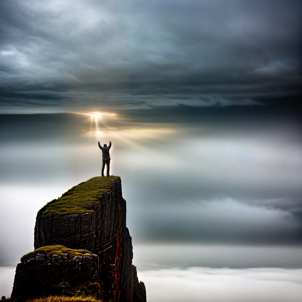 Como Encontrar Forças na Adversidade: Depoimentos de Vitória 9 Fotos triunfo montanha temporal preto branco