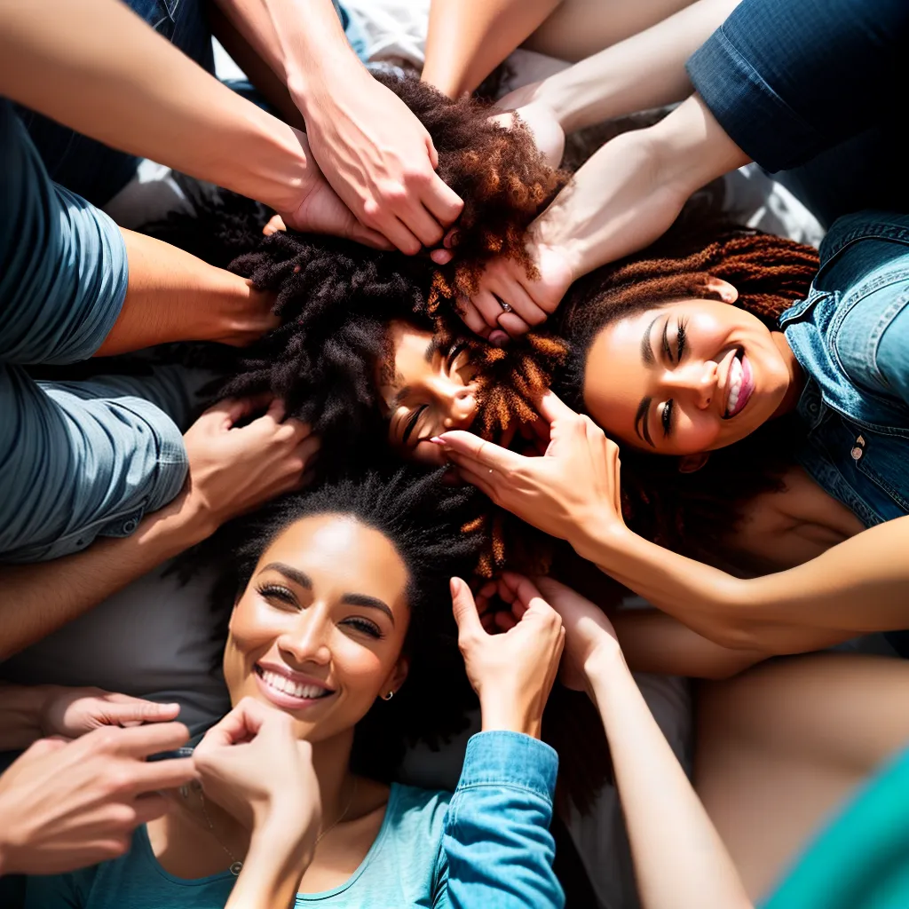 Fotos uniao sorrisos circulo cores