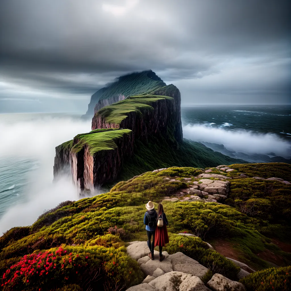 Fotos vista mar temporal rocha ancora fe