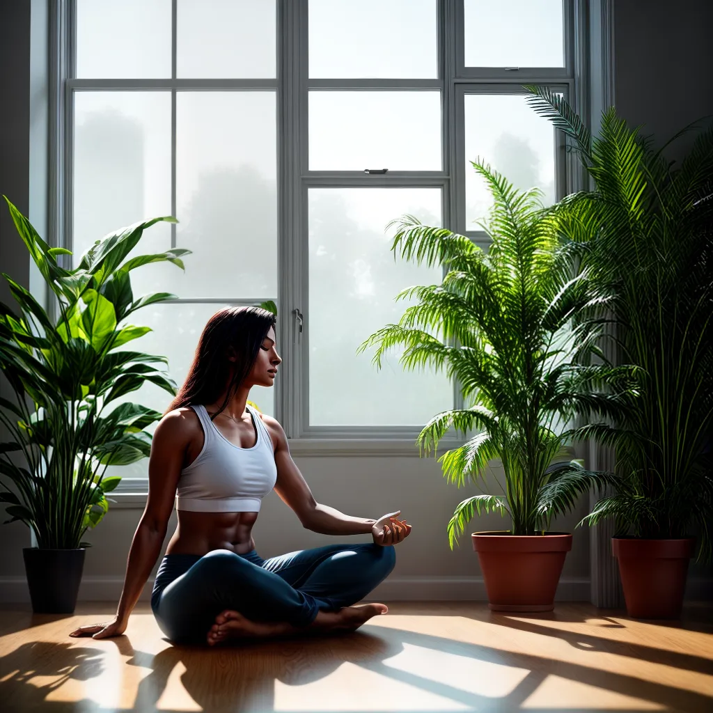 Fotos yoga meditacao paz janela planta